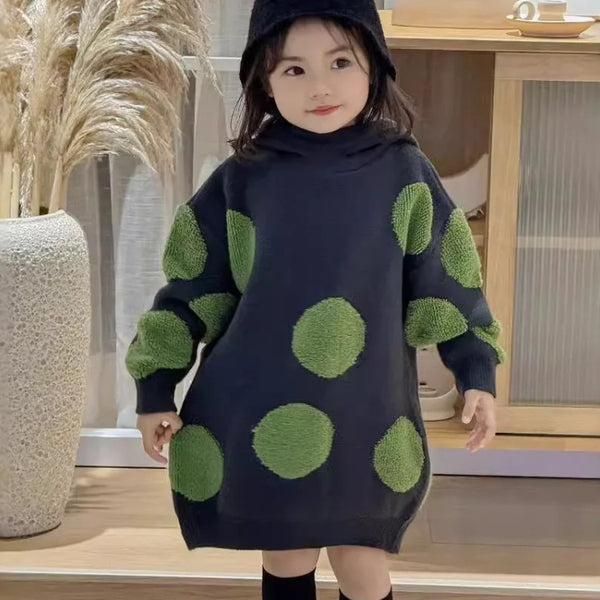 Robe pull douillette pour fillette