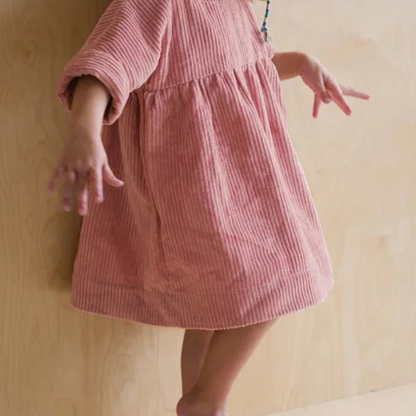 Robe pull pour fille en velour