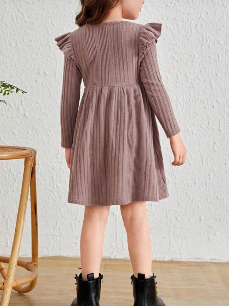 Robe pull maille évasé pour fille