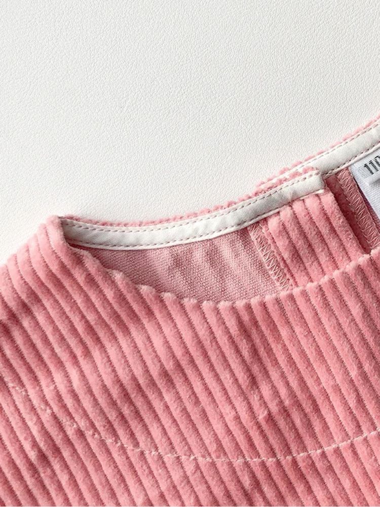 Robe pull pour fille en velours