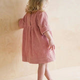 Robe pull pour fille en velours