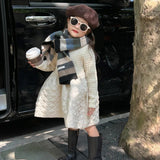 Robe pull blanche fillette