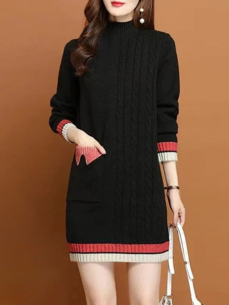 Robe pull col montant
