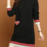 Robe pull col montant