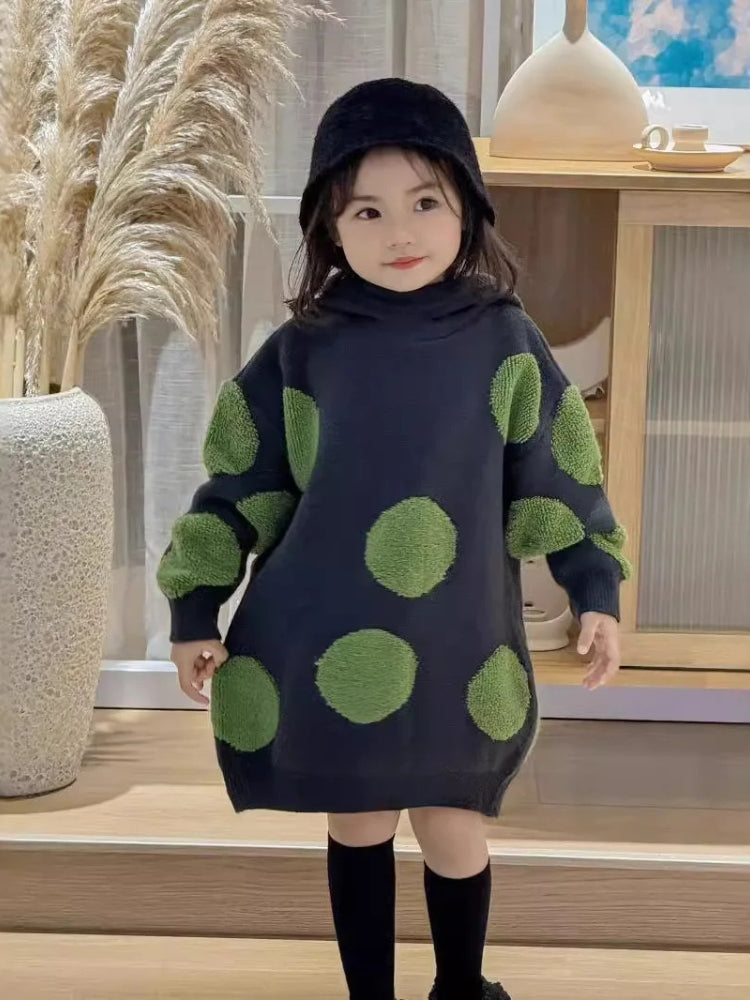 Robe pull douillette pour fillette