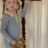 Robe pull fille maille douce
