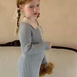 Robe pull fille maille douce