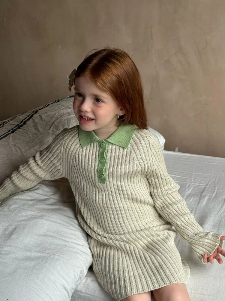 Robe pull fille maille douce