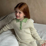 Robe pull fille maille douce