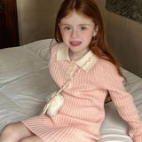 Robe pull fille maille douce