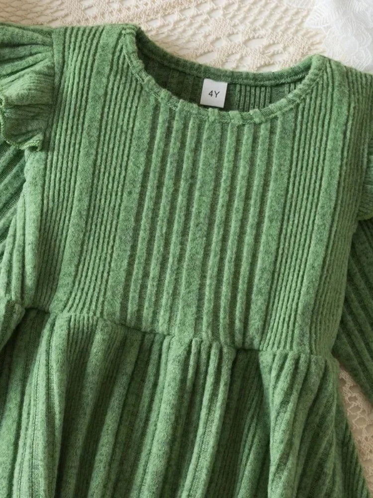 Robe pull maille évasé pour fille