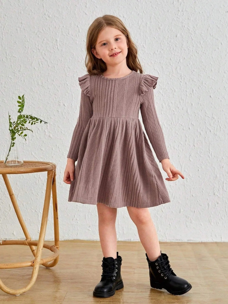 Robe pull maille évasé pour fille