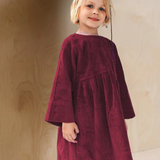 Robe pull pour fille en velour